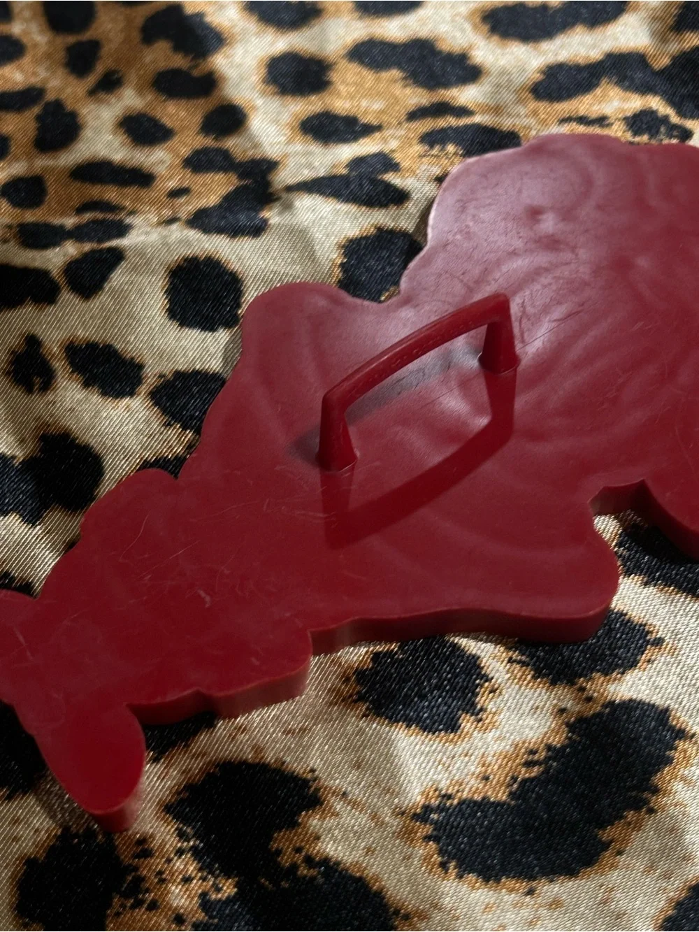 Vintage Tupperware Red Plastic Santa Claus 5 inch Cookie Cutter